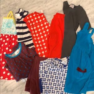 Hanna Anderson girls size 5 (110) lot dresses tops